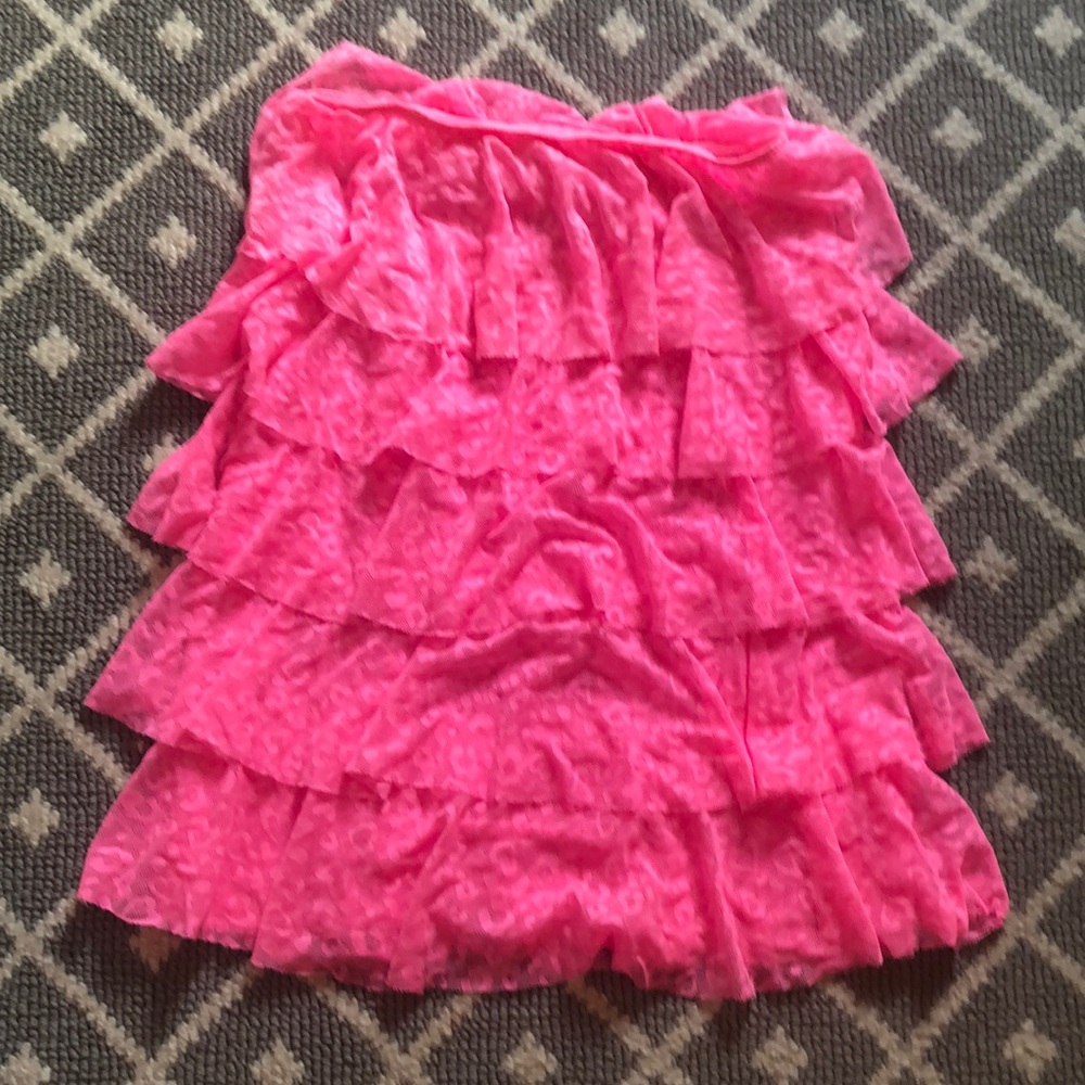 Victoria secret pink strapless bathing suit cover up